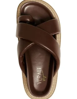 Verali Thelma Flatform Slides in Chocolate