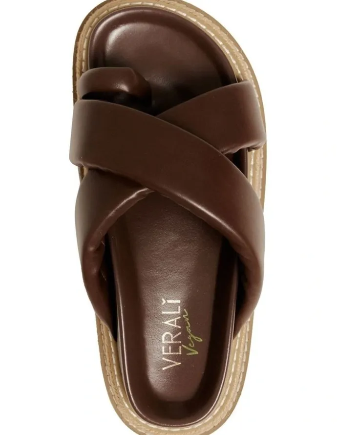 Verali Thelma Flatform Slides in Chocolate