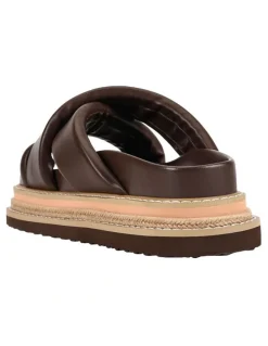 Verali Thelma Flatform Slides in Chocolate