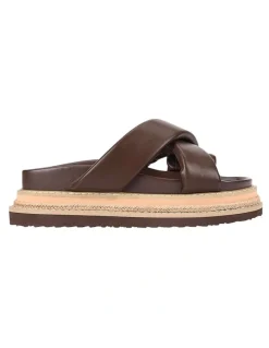 Verali Thelma Flatform Slides in Chocolate