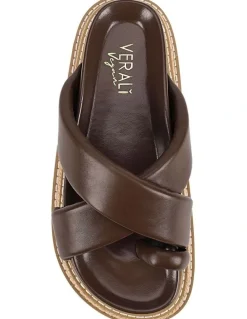 Verali Thelma Flatform Slides in Chocolate