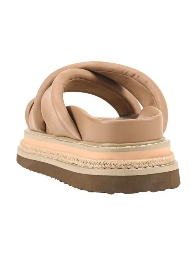 Verali Thelma Flatform Slides in Biscuit