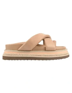 Verali Thelma Flatform Slides in Biscuit