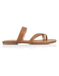 Verali Tova Strappy Thongs in Tan