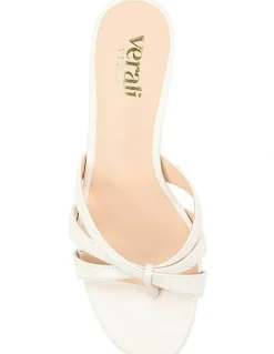 Verali Beau Kitten Heel Thongs in Chalk White
