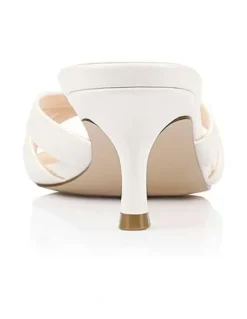 Verali Beau Kitten Heel Thongs in Chalk White