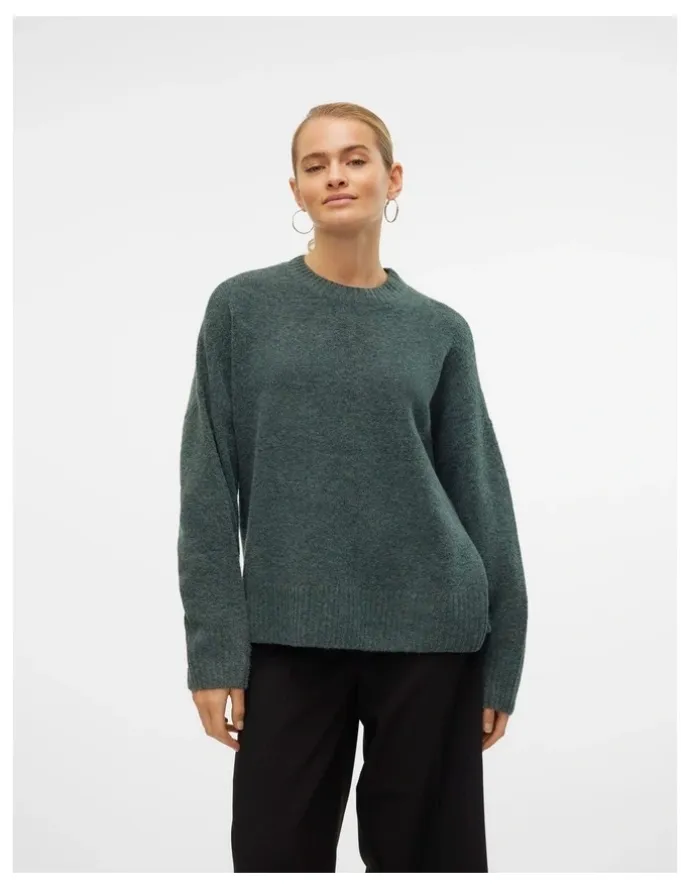 Vero Moda Boom Chunky Knit in Green