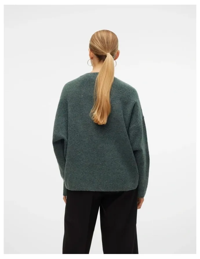 Vero Moda Boom Chunky Knit in Green