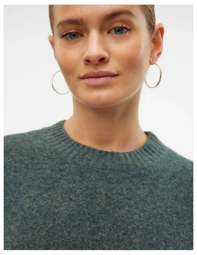 Vero Moda Boom Chunky Knit in Green