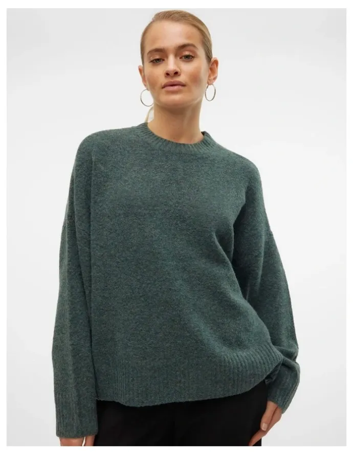 Vero Moda Boom Chunky Knit in Green