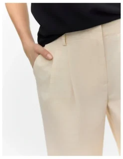 Vero Moda Bril Wide Pleated Pants in Sand