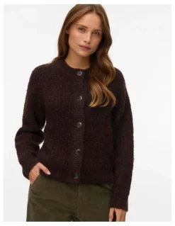 Vero Moda Carmen Cardigan in Chocolate