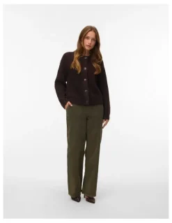 Vero Moda Carmen Cardigan in Chocolate