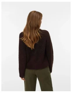Vero Moda Carmen Cardigan in Chocolate