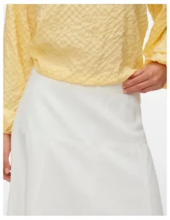 Vero Moda Cenna Denim Maxi Skirt in Ecru