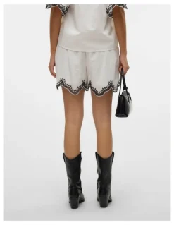 Vero Moda Diana Cotton Shorts in White