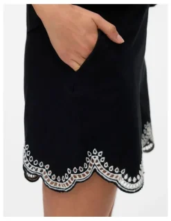 Vero Moda Diana Cotton Shorts in Black