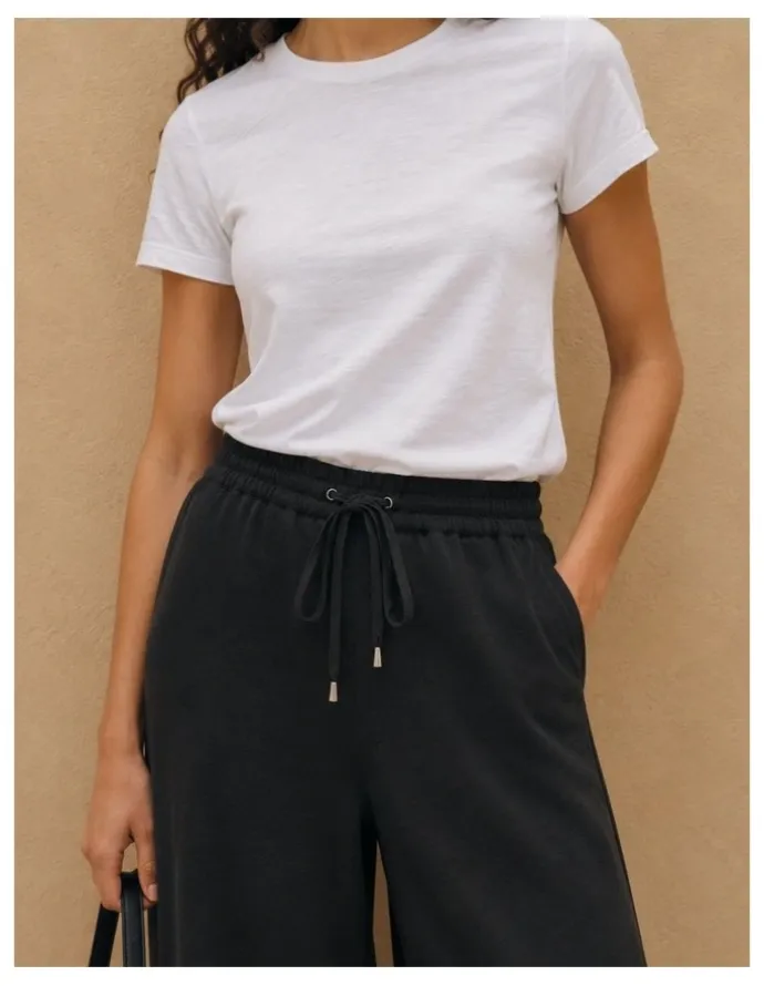 Vero Moda Esme Tie Wide Pant in Black