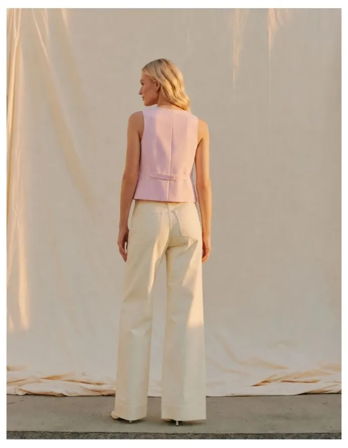 Vero Moda Kaja Tailored Vest in Pink