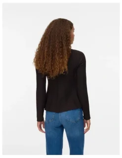 Vero Moda Lana Ribbed Knit in Chocolate