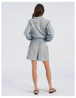 Vero Moda Susi Striped Shorts in Cashmere Blue