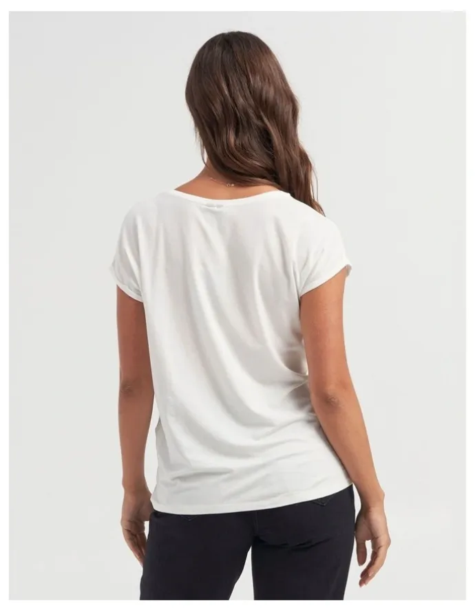 Vero Moda Ava Round Neck Tee in White