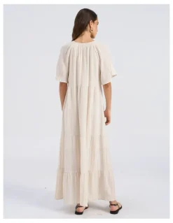Vero Moda Dahlia Maxi Dress in Cream
