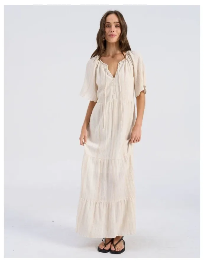 Vero Moda Dahlia Maxi Dress in Cream
