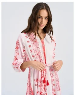 Vero Moda Milan Omia Printed Mini Dress in Pink