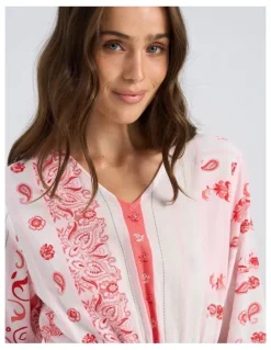 Vero Moda Milan Omia Printed Mini Dress in Pink