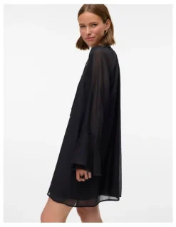 Vero Moda Minna Long Sleeve Dress in Black