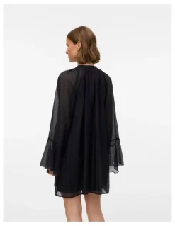 Vero Moda Minna Long Sleeve Dress in Black