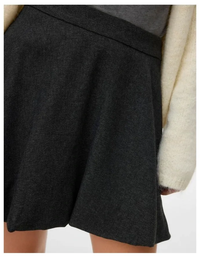 Vero Moda Thalia Mini Ballon Skirt in Dark Grey