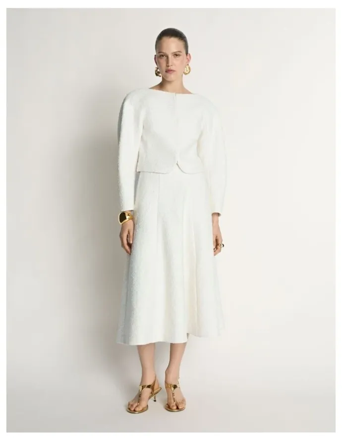 Veronika Maine Boucle Cropped Jacket