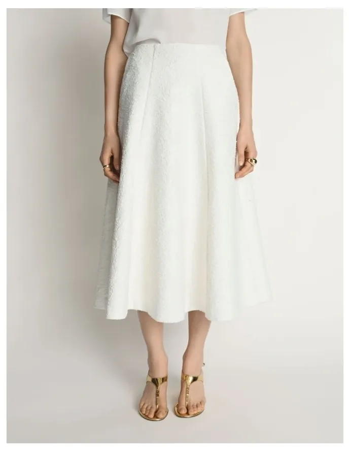 Veronika Maine Boucle Midi Skirt