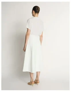 Veronika Maine Boucle Midi Skirt