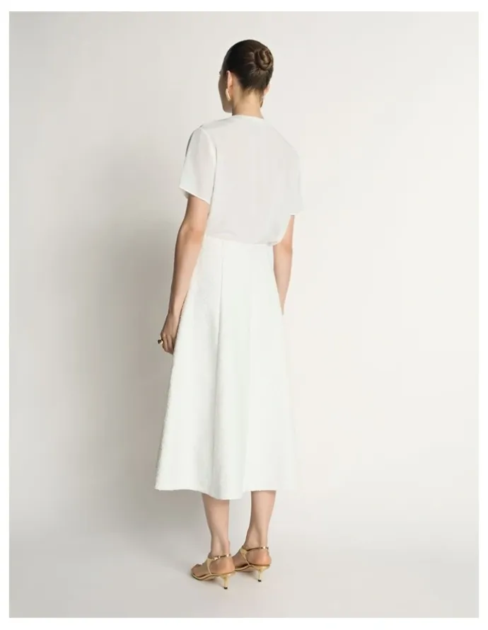 Veronika Maine Boucle Midi Skirt