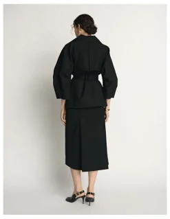 Veronika Maine Cocoon Sleeve Cropped Trench