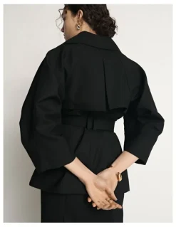 Veronika Maine Cocoon Sleeve Cropped Trench