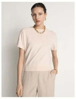 Veronika Maine Cotton Cashmere Knit Tee