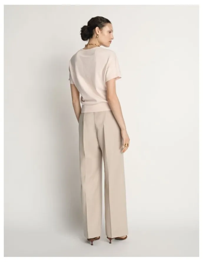 Veronika Maine Cotton Cashmere Knit Tee