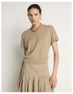 Veronika Maine Cotton Cashmere Knit Tee