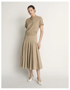 Veronika Maine Cotton Cashmere Knit Tee