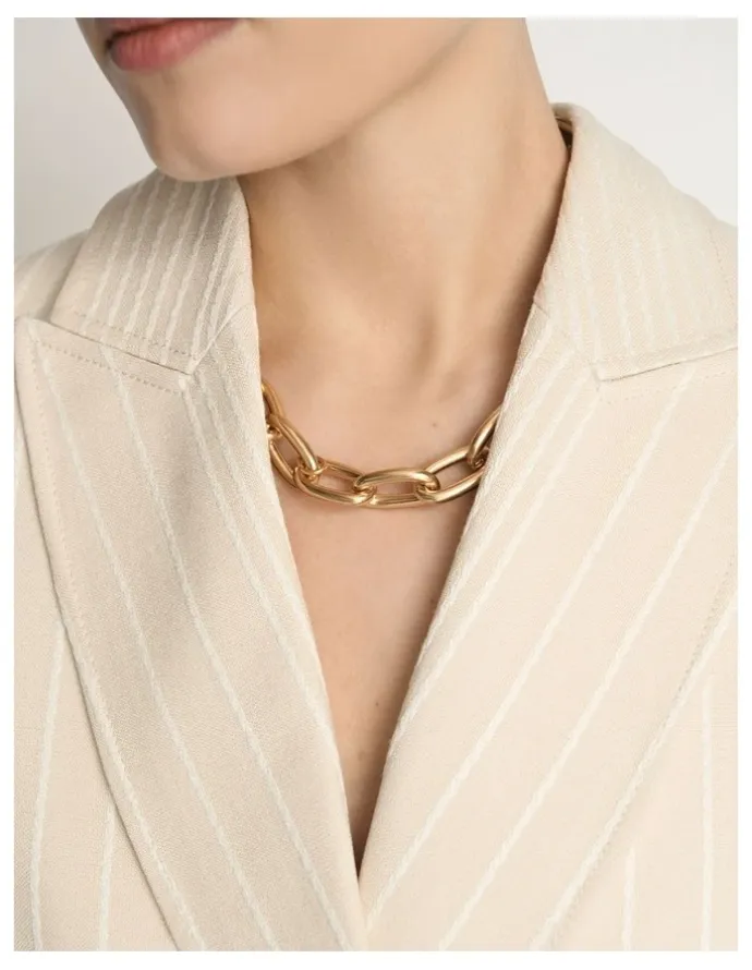 Veronika Maine Embroidered Stripe Cropped Blazer