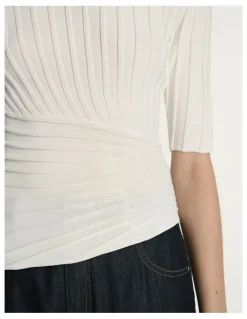 Veronika Maine Engineered Ribbed Top