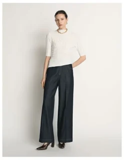 Veronika Maine Engineered Ribbed Top