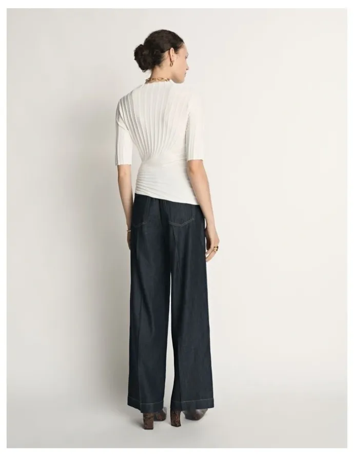 Veronika Maine Engineered Ribbed Top