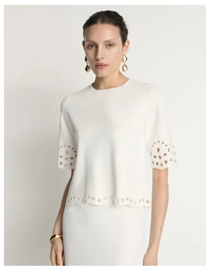 Veronika Maine Lace Milano Top