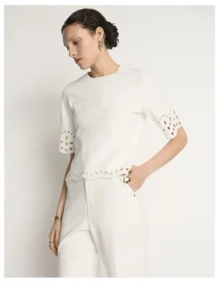 Veronika Maine Lace Milano Top
