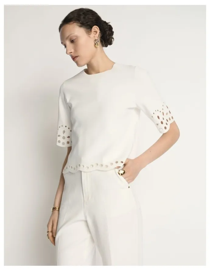 Veronika Maine Lace Milano Top